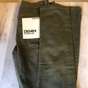 American apparel olive green skinny jean